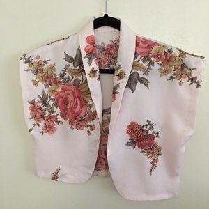 Sleeveless Rose Colored Bolero Vest,